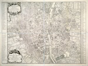 Mapa de París, 1723